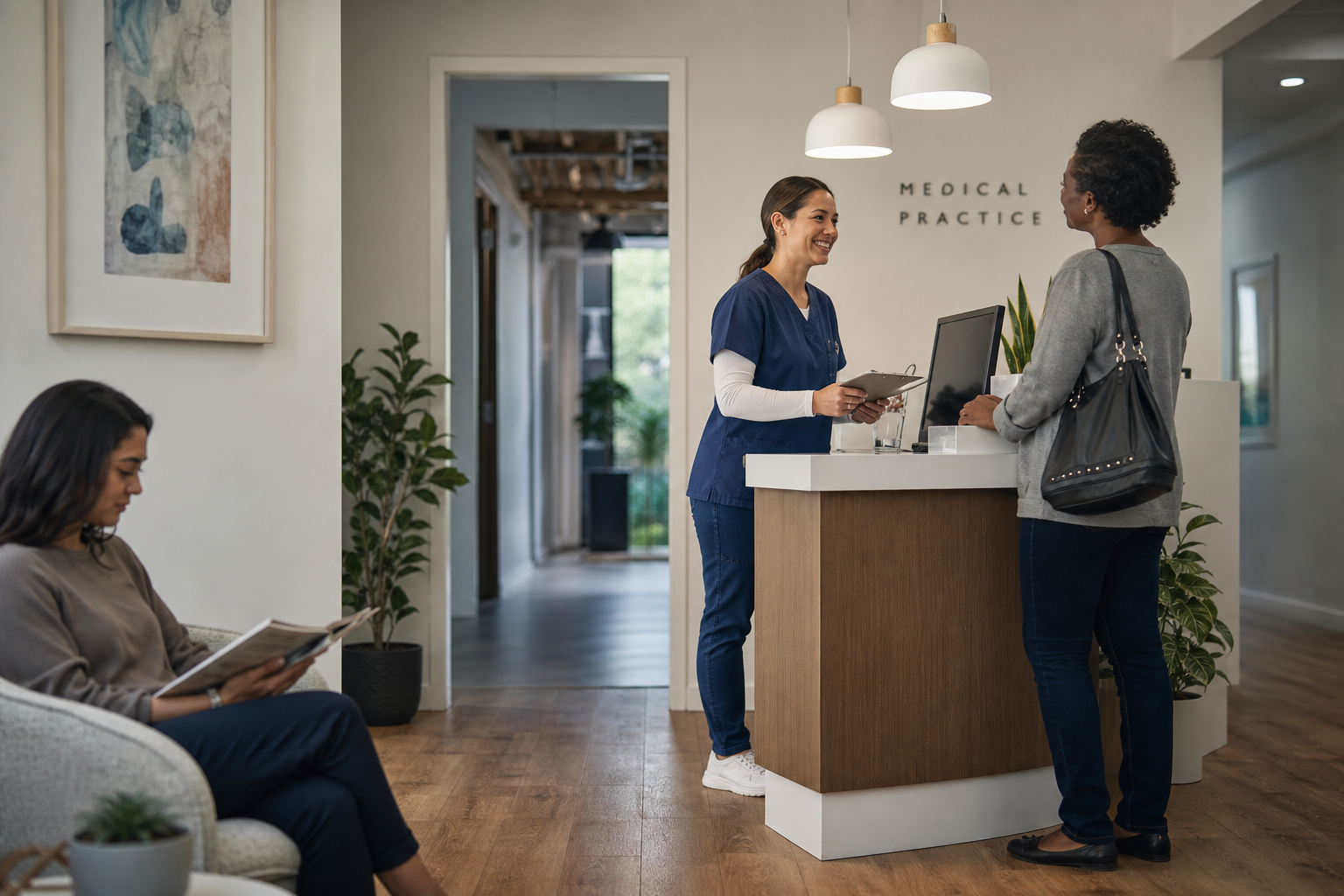 Small medical practice waiting area