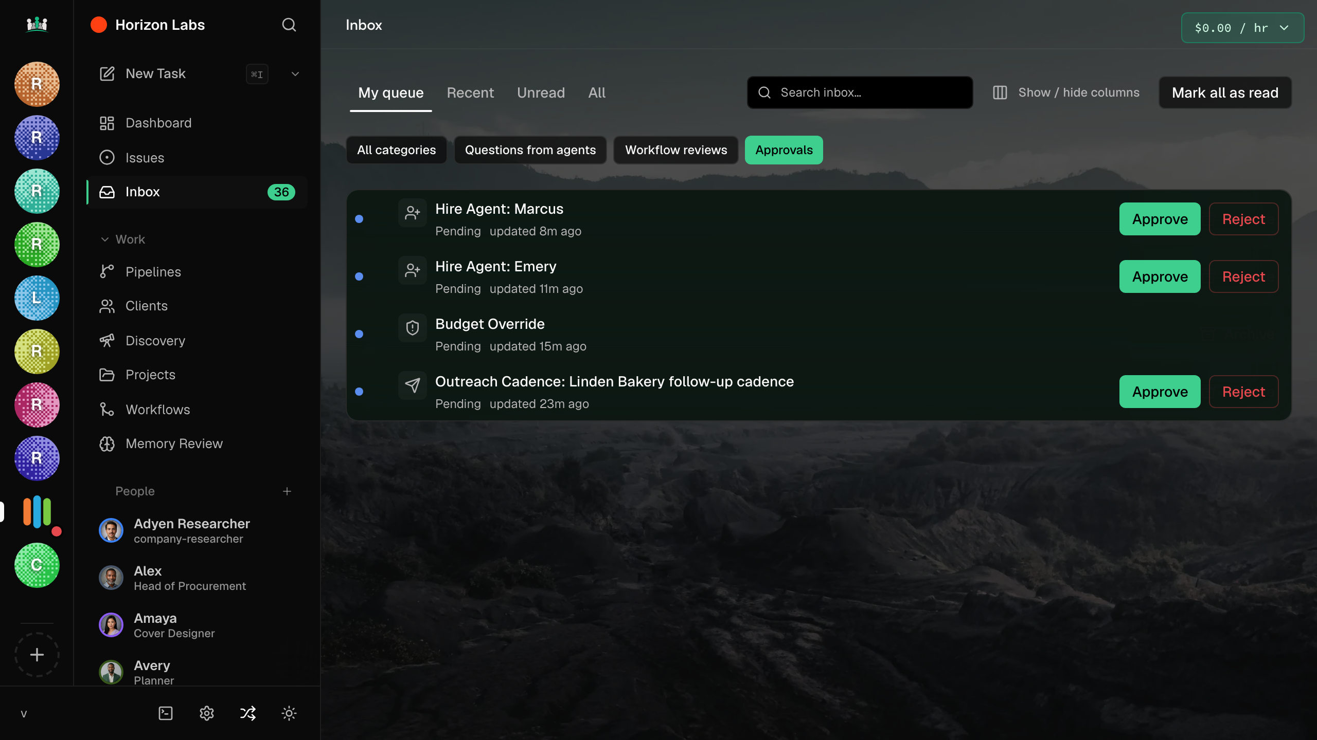 An approval gate inside a running Workflow